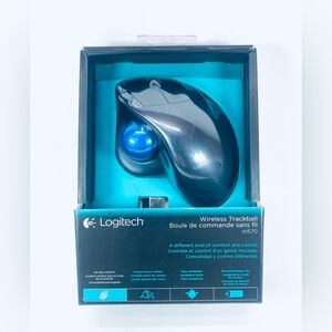 Logitech M570 Wireless Laser Trackball Mouse & Dongle Ergonomic Brand New In Box